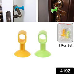 Sticky silicone door stopper on smooth surface