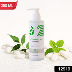 Zequz Neem & Tulsi Face Wash with neem and tulsi leaves
