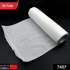 Close-up of oil-absorbing non-woven kitchen tissue sheet