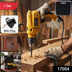 Electric drill machine kit accessories close-up