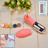 Electric baby nail trimmer with 6 grinding heads on a white background