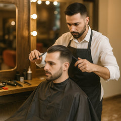 Adjustable neck barber cape
