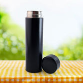 Black Vacuum Insulated Water Bottle with LED Temperature Display