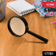 Magnifying glass showing clear printed text