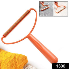 Close-up of lint remover copper blade side
