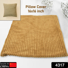 Close-up of soft corduroy fabric texture on pillow cover