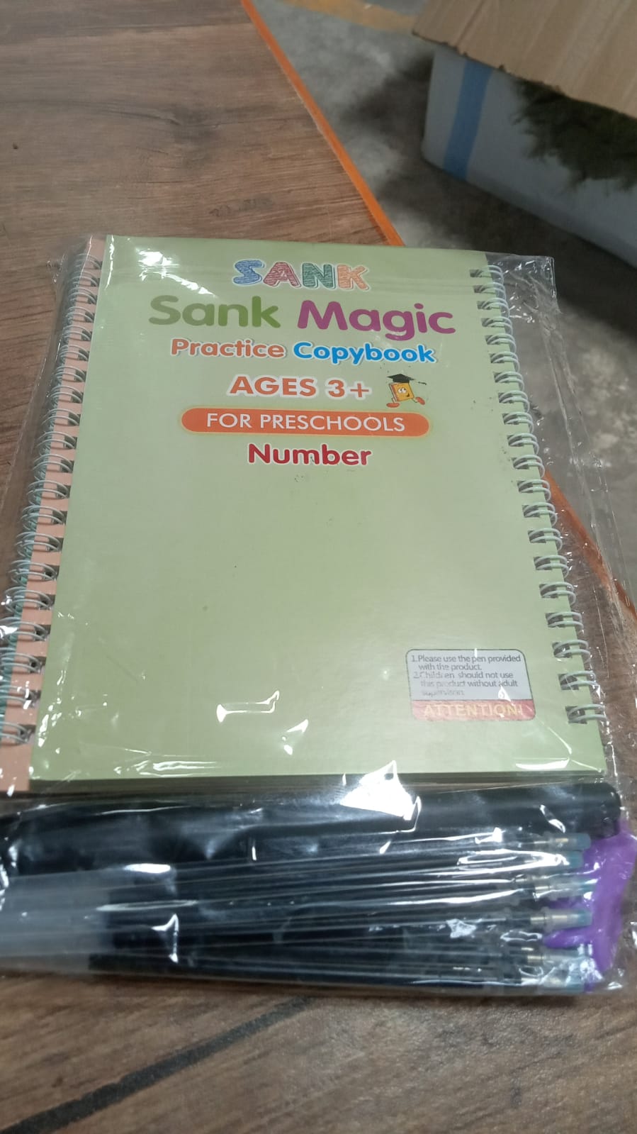 8075 4 Pc Magic Copybook widely used by kids, childrenâ€™s and even adults also to write down important things over it while emergencies etc.