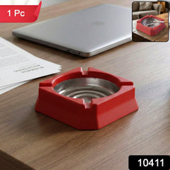 Compact ashtray on a modern desk for home or office