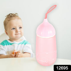 Plastic water bottle closeup showing unique cap shape