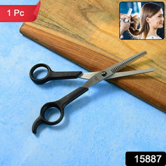 Hair thinning scissors angled view