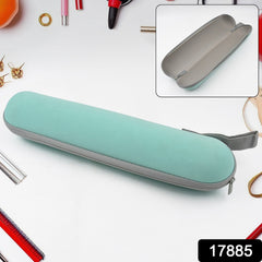 Close-up of zippered pencil pouch