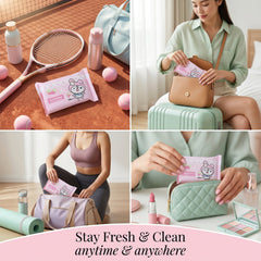 Soft wet wipes with cartoon print packaging