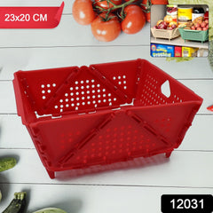 BreezeBox ventilated foldable storage basket on countertop
