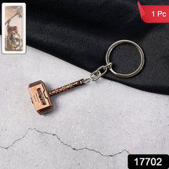 Close-up of hammer design keychain