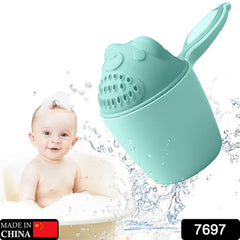 Side view of baby bath tumbler showing ergonomic shape