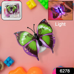 Close-up view of butterfly detail on 3D night lamp