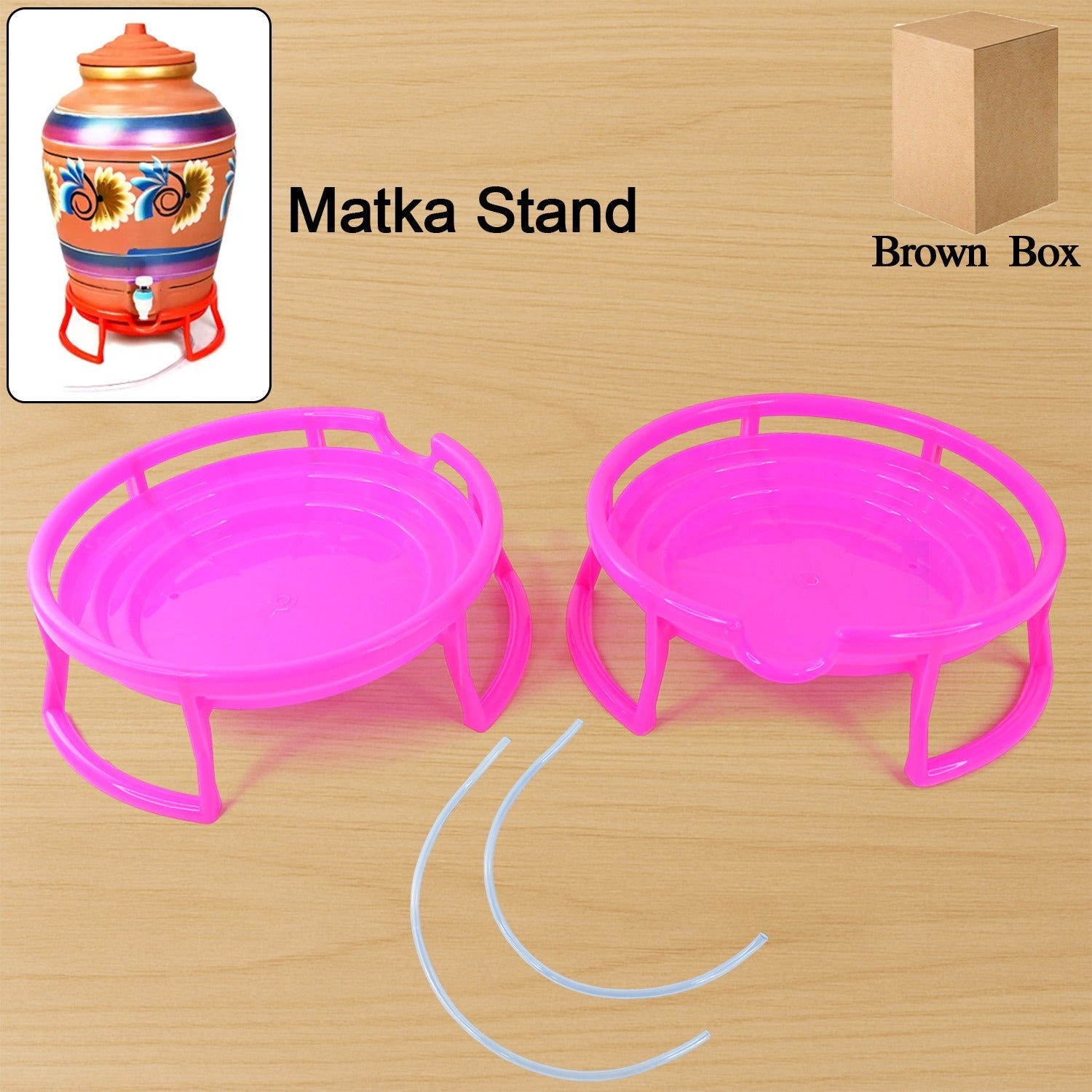 Durable plastic water pot stand holding large earthen pot