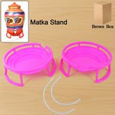 Durable plastic water pot stand holding large earthen pot