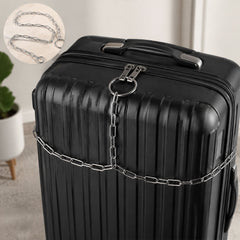 Anti theft travel security chain for suitcases and bags