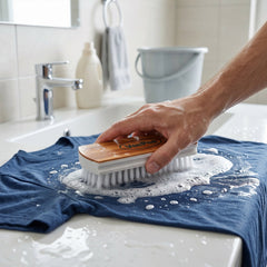 VeePee Heavy-Duty Cloth Washing Brush printed top and bristles