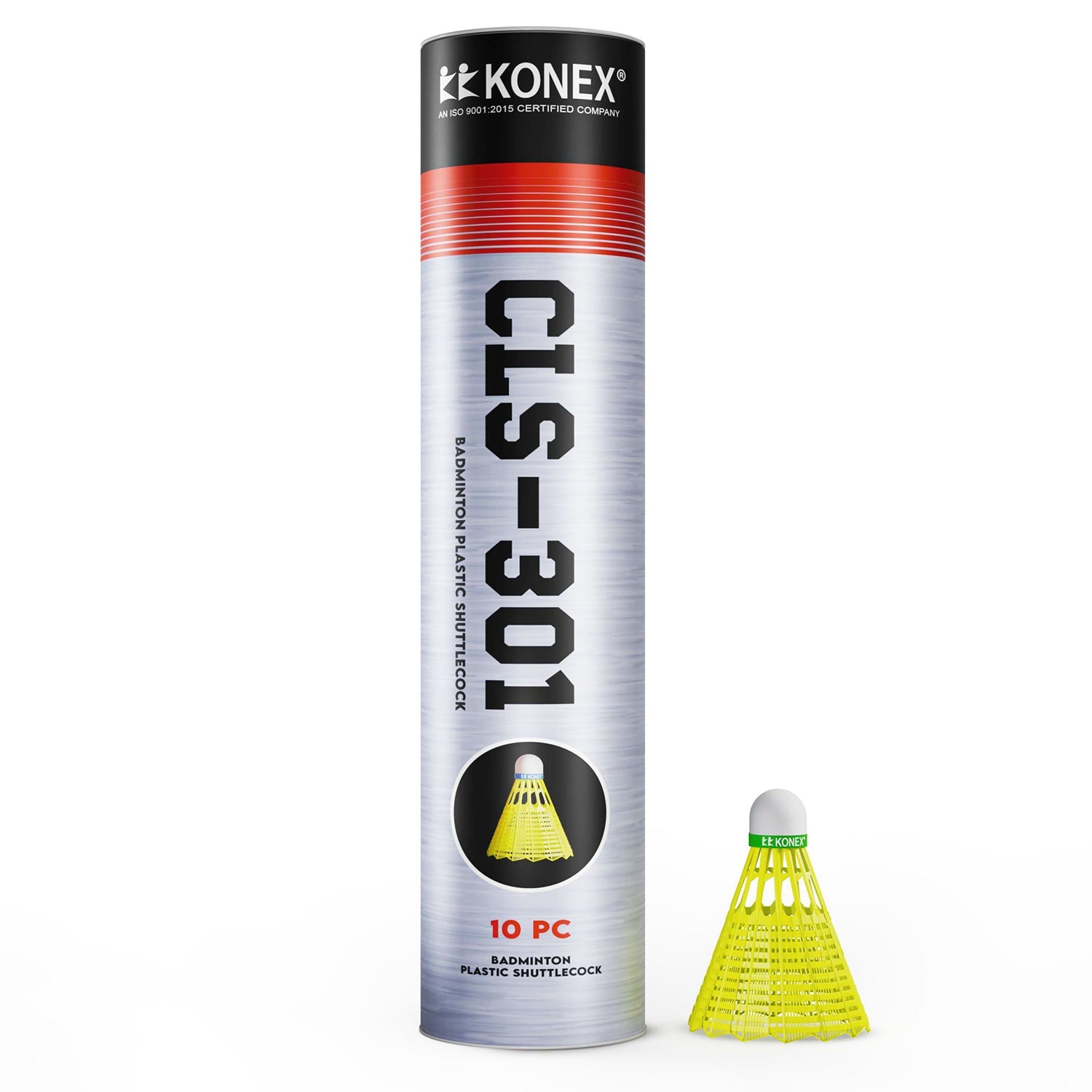 Konex Premium Plastic Badminton Shuttlecock Set in tube packaging