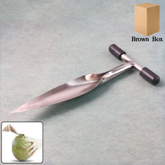 Stainless Steel Coconut Breaker Tool with Comfortable T-Handle (1 Pc)