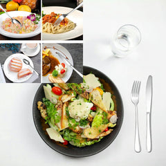 Close-up of premium stainless steel cutlery utensils