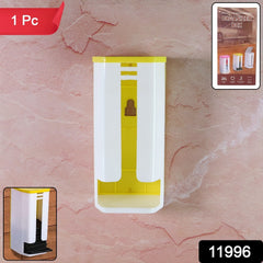 Compact tidy plastic bag organizer box mounted on wall