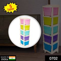 Colorful Multi-Layer Drawer Storage System Side View
