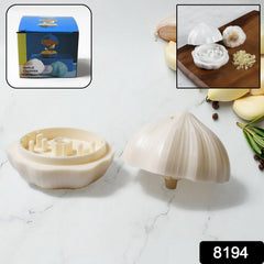 Garlic Press Sharpener Device – Portable Manual Ginger, Chili & Garlic Crusher, Masher, Chopper & Grinder for Kitchen Use