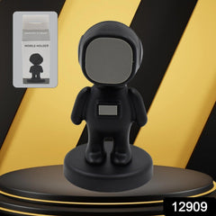 Close-up of astronaut phone holder holding smartphone
