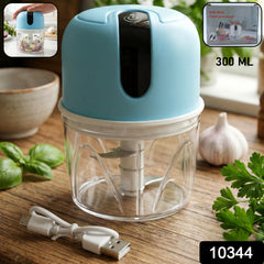 Side view of mini electric garlic chopper