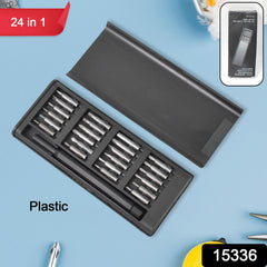 Laid out 24 precision screwdriver bits kit