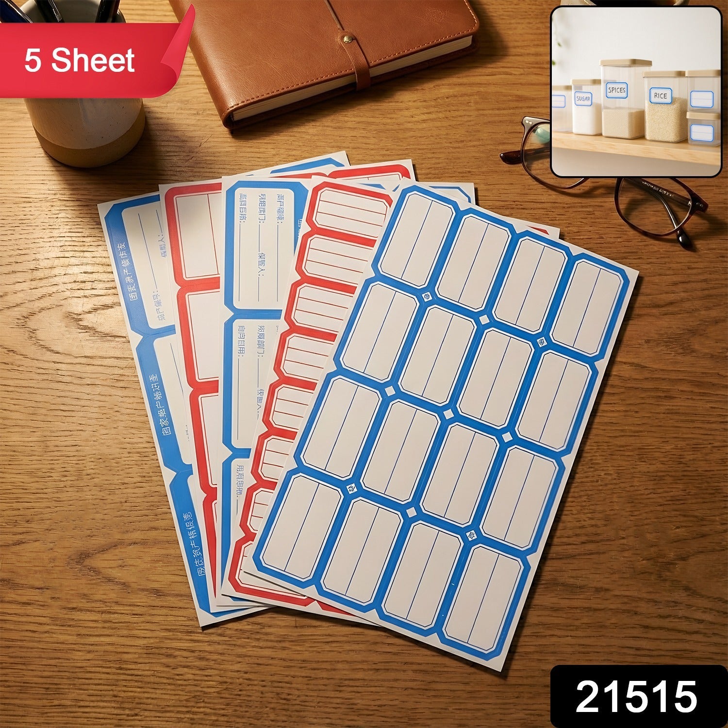 Writable labels on spice jars & storage containers