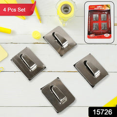 Close-up of waterproof stainless steel adhesive hook in kitchen