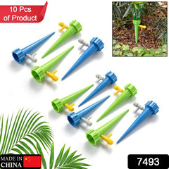 Plant watering spikes set laid out
