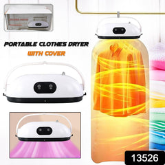 Folded compact portable clothes dryer for travel