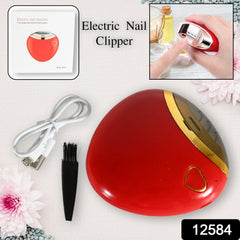 Close-up of the automatic electric nail clipper's precision cutting head
