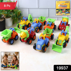 Close-up of bright multicolor construction vehicle toy