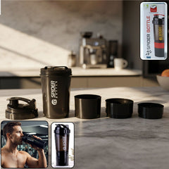 Multipurpose protein shaker bottle main view