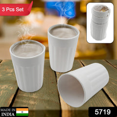 Close-up of small plastic coffee and tea cups