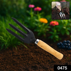Close-up of Grow Garden Tools hand weeding fork metal tines