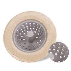 Top view of silicone drain strainer basket with small drainage holes