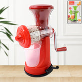 Manual fruit and vegetable juicer with suction base
