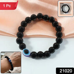 Elegant Dual-Tone Crystal Beaded Stretch Bracelet (1 Pc)