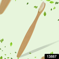 Close-up of bamboo toothbrush bristles