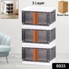 Foldable Plastic Storage Organizer showing double door access
