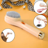 Self-Cleaning Anti-Static Massage Hairbrush in use