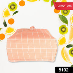 Foldable Food Cover covering a bowl of salad