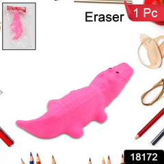 Close-up of animal design eraser showing cute details